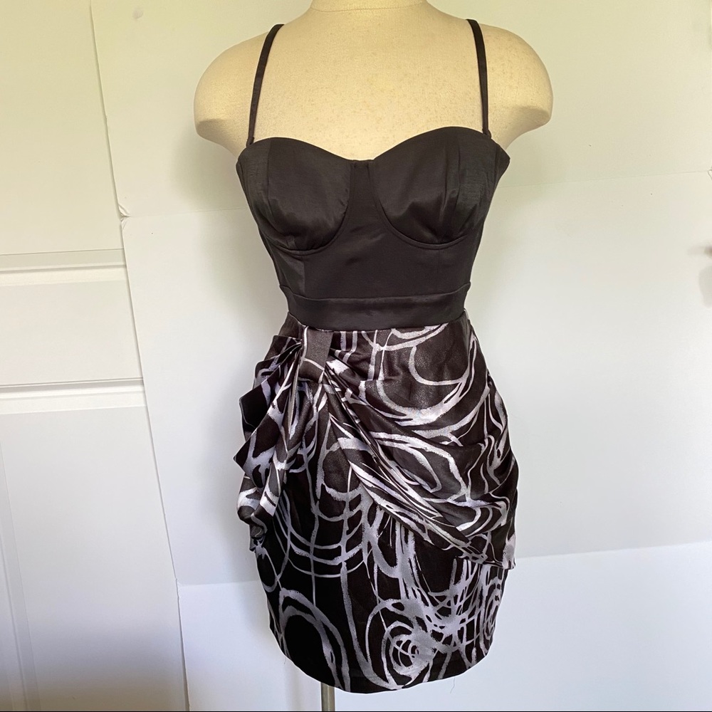 2b Bebe Strapless Black Dress XS